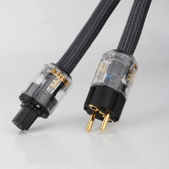 43686-ec805e.jpg Cordon d'alimentation hifi audio EU/US 4 carrés Hi-End, en cuivre pur
