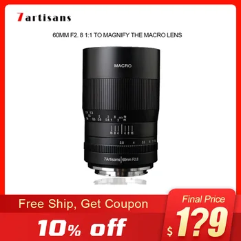 

7artisans 60mm f2. 8 1:1 magnification macro lens is suitable for the Canon EOSM EOSR E Fuji M43 nikon z Mount
