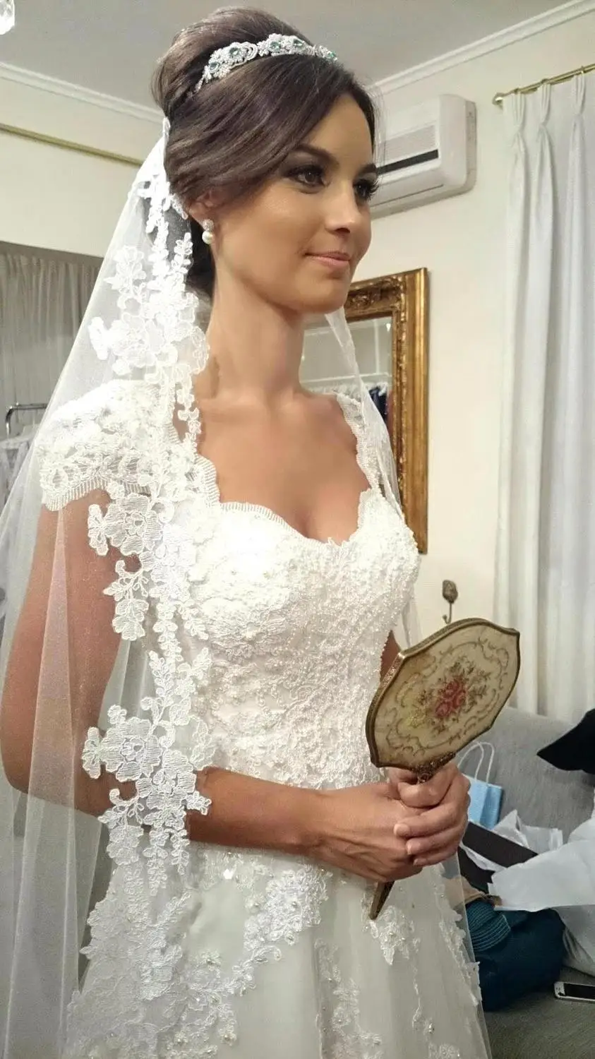 Vestido De Noiva популярное ТРАПЕЦИЕВИДНОЕ сексуальное с открытой спиной аппликационные жемчужины для кружева Расшитое бисером свадебное платье платья для матери невесты