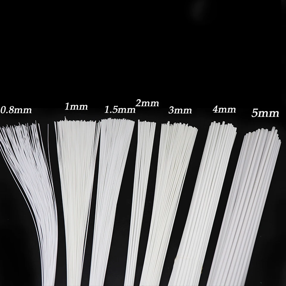 Sourcing Map Asta In Plastica ABS Rotonda Bianca Solida Barra 3 Mm X 250 Mm Per Fai Da Te, Modello Architettonico, Tavolo Di Sabbia Fai Da Te, Confezione Da 5 - Foto 13