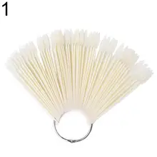 50 шт. веерообразные советы для дизайна ногтей, доска для показа ложных насадок для ногтей, тренировочные палочки, акриловый УФ-Гель-лак, инструмент для маникюра