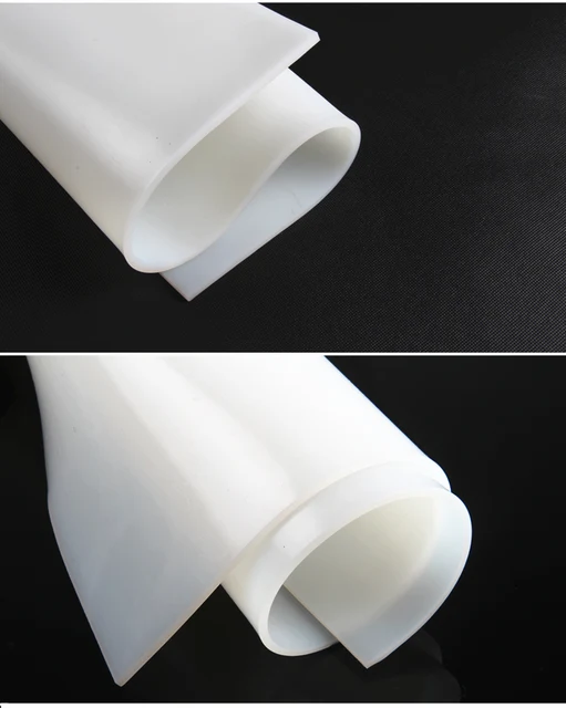 1pcs Silicone Rubber Sheet Mat 0.1/0.2/0.3/0.4/0.5/0.6/0.8/1mm Thick  500x500mm 500x1000mm