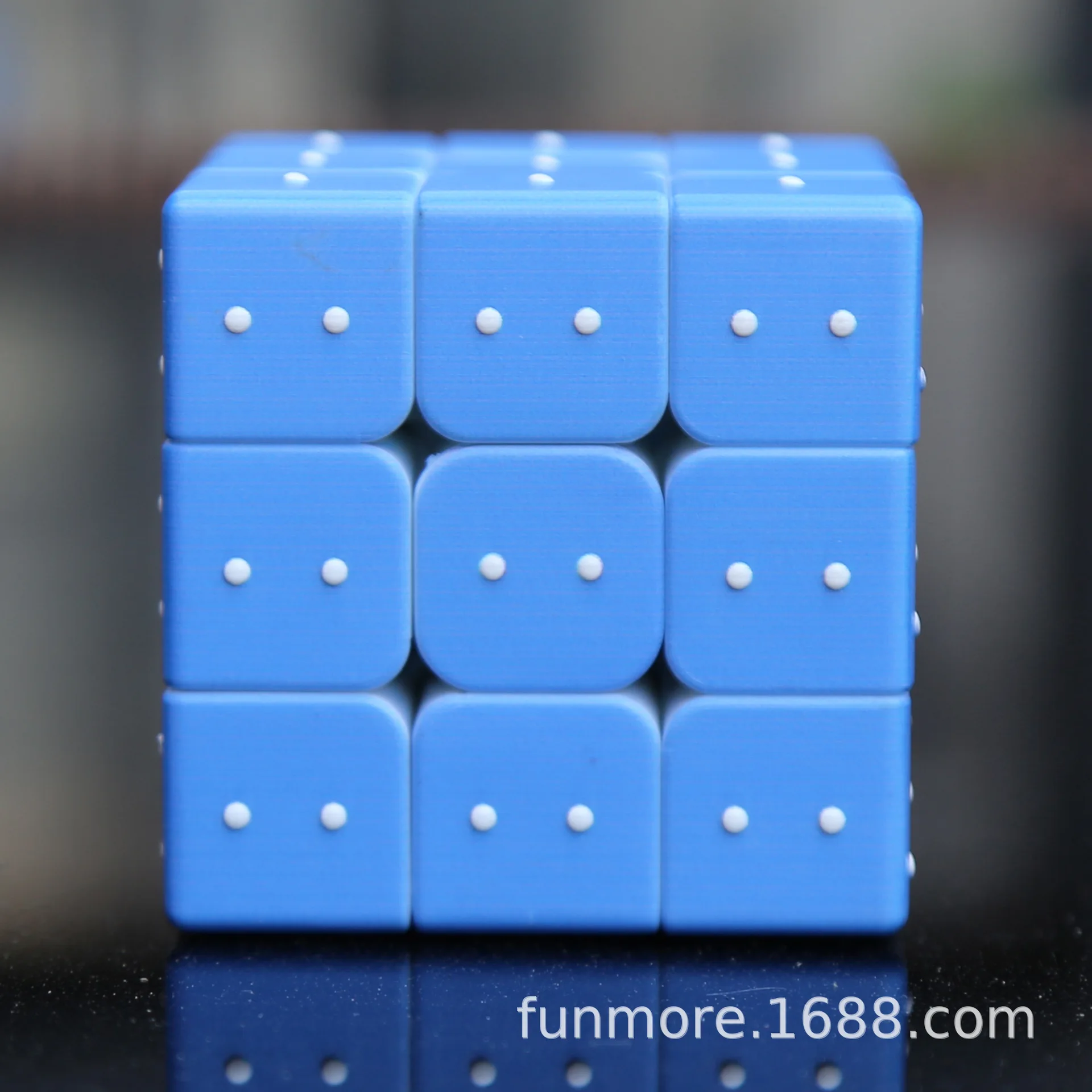 3x3x3 3D взрослых Скорость твист трехмерной с тиснением и изображением судоку, Магический кубик, математика Развивающая игра слепых Брайля игрушка
