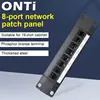 ONTi-Panel de conexión CAT6 de 8 puertos, adaptador de Cable de red RJ45, toma de Ethernet, marco de distribución ► Foto 1/6