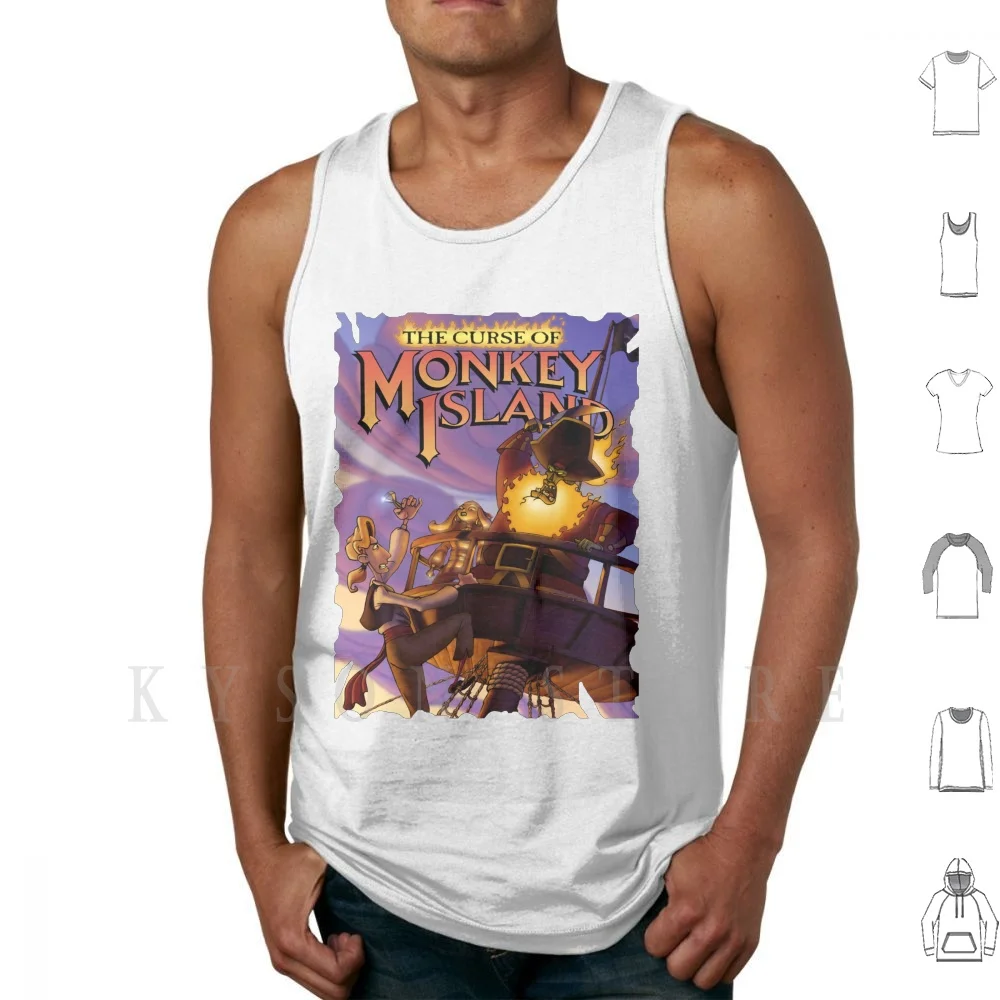 Майка Monkey Island 3 жилет без рукавов обезьянка остров Guybrush пиратский ПК видеоигры