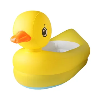 

Yellow Duck Water Toys Rectangular Child Inflatable Swimming Pool Thickened plastic PVC Baby Bathtub Cartoon Bathroom Tub New