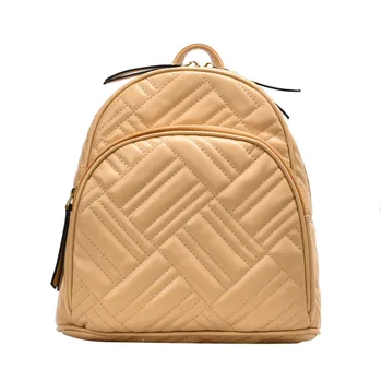 

Mini Backpack Women's Fashion Diamond Lattice Bagpack For Girls Small Backpacks Large Capacity PU Leather Backpacks Yellow Bags