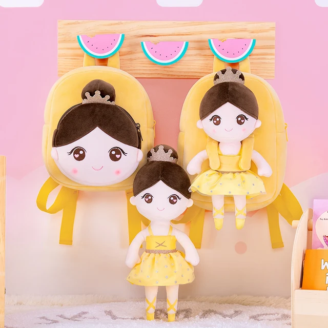 Gloveleya Stuffed Backpacks Girls Bags Kids Plush Backpack Ballet Dancer Dolls First Baby GIfts Toddler Knapsack plush Toys 6