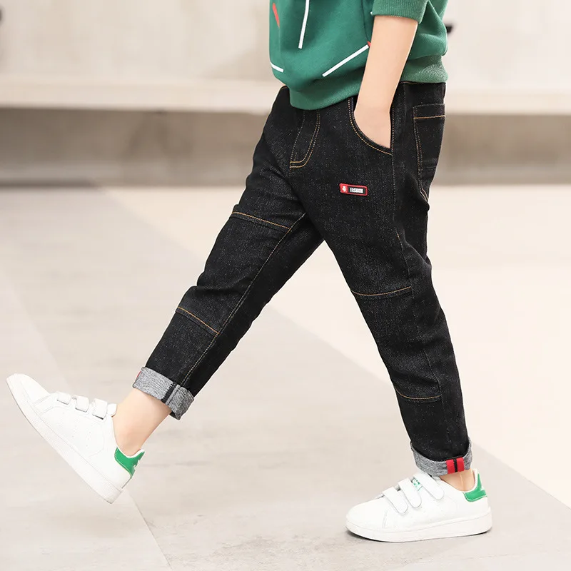 

Large Childrenswear Spring And Autumn BOY'S Pants Jeans Loose-Fit Children Autumn Clothing 2019 New Style Autumn Korean-style We