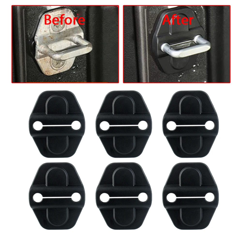 Для JL дверного замка крышка пряжки декор отделка для Jeep Wrangler JL JLU ABS 6 шт