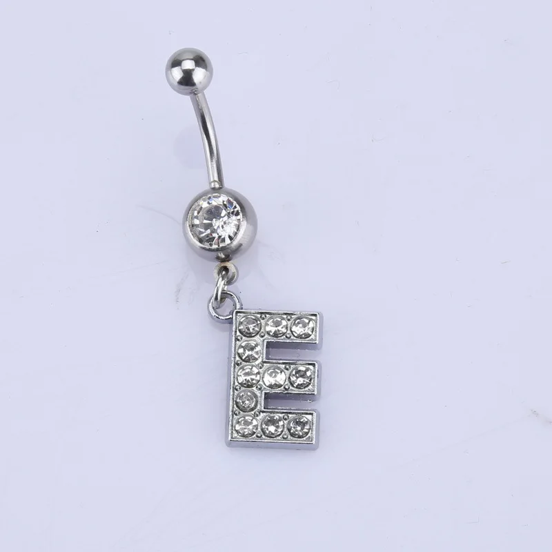Belly Button Piercing Jewelry 1/2PCS Letter Navel Earring Body Piercings