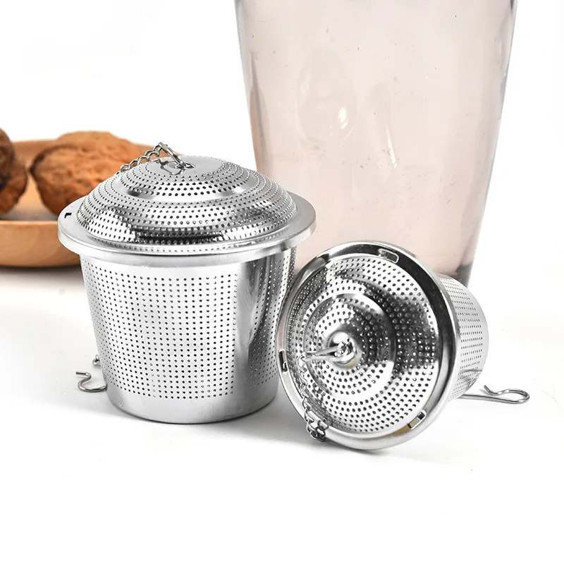 Stainless Steel Tea Leaf Infuser Creative Mesh Herbal Spice Filter Reusable Hanging Chain Teapot Strainer Kitchen Accessories tea infuser,tea strainer,tea filter