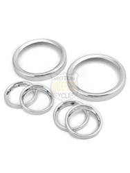 Chrome Speedometer Trim, Gauge Bezels & Horn Cover Set for Harley Touring Motorcycles (Chrome)
