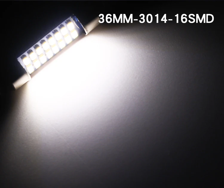 Супер яркая 16Smd Светодиодная лампа C5W C10W супер 3014 Smd Canbus без ошибок авто Интерьер