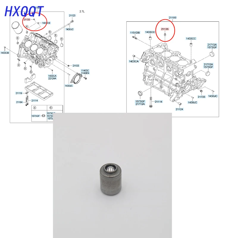 Стационарный книжный клапан для hyundai OEM 21135-23010 масляный обратный клапан для KIA клапан без возврата