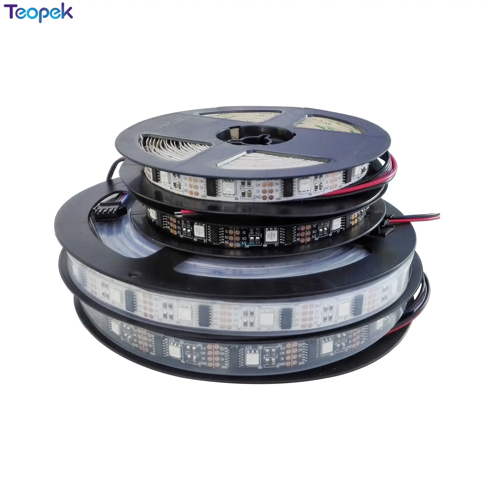 cheap WS2801 Dream Color LED Strip DC5V 2801 IC 5050 RGB Individually Addressable Tape light 1m 3m 5m 32leds m 12mm PCB