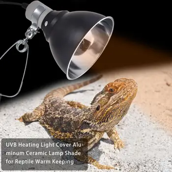 

UVB Heating Light Cover Aluminum Ceramic Lamp Shade Heat Resistant Light Shade For Reptile Warm Keeping US EU UK AU