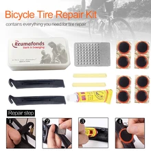 Mountain Bike Bicycle Repair Tools Tire Fix Repair Kit Outdoor Emergency Tire Repair Set Repair Rubber Patch Glue Lever Set Tire tanie i dobre opinie CN (pochodzenie) Zestawy do naprawy opon dropshipping wholesale