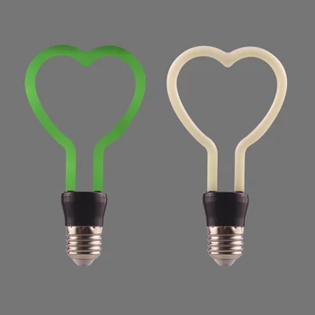 

Heart Shaped LED Filament Bulb Retro LED Light Bulb Spiral Lighting Vintage Decorative Light for kitchen Bedroom Home Decor