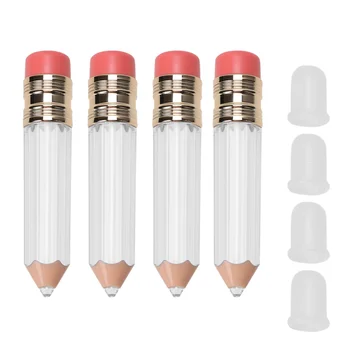 

4PCS 5ML Mini Pencil Lip Gloss Tube DIY Lipstick Empty Tube Lip Gloss Subpackaging Tube Portable DIY Lip Glaze Tube for Home Sho