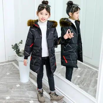

Girls Cotton Padded Winter Clothing New Korean Fashion Child Thick Coat Winter Cotton Padded Jacket Clothes for Girls 11 12 13