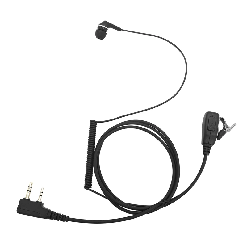 Walkie Talkie Headset with PTT Mic, 2 Pin, In-Ear Earpiece, BF-888S, UV-5RA, UV-5R, BF-777, H-777, RT21, 3.5mm, 2.5mm walkie talkie earpiece with ptt mic g shape 2 pin headset for wouxun puxin retevis h 777 rt22 rt21 baofeng uv 5r 888s