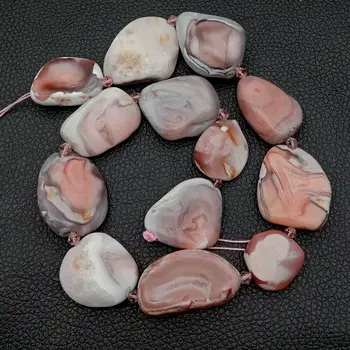 

Rare Pink Botswana Agate Beads Freeform Nuggets Real Gems stone 15.5" Strand