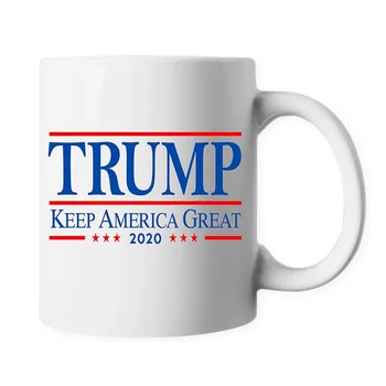 

Trump Coffee Mug Trump Pence Keep America Great! 2020 MAGA Republican Conservative Red Handle Ceramic Coffee Mug Tea Cup.
