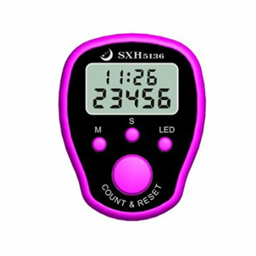 3 Мини стежок маркер ряд Палец счетчик ЖК Электрический цифровой дисплей со светодиодный светильник для шитья Вязание инструмент для плетения Будда молитва - Цвет: 3