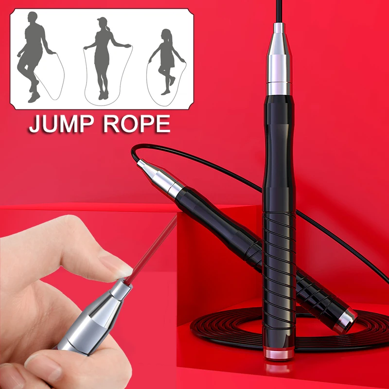 Self locking Jump Rope 2.5mm Steel Wire Skipping Rope Professional