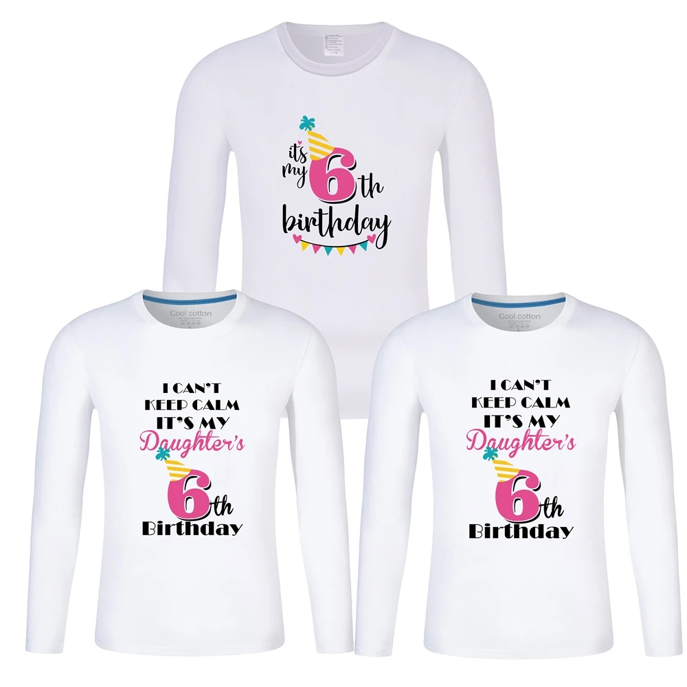 Семейная рубашка для дня рождения, семейная футболка с длинными рукавами, индивидуальные рубашки для взрослых, мамы, папы, сестры и дня рождения - Цвет: WH-06