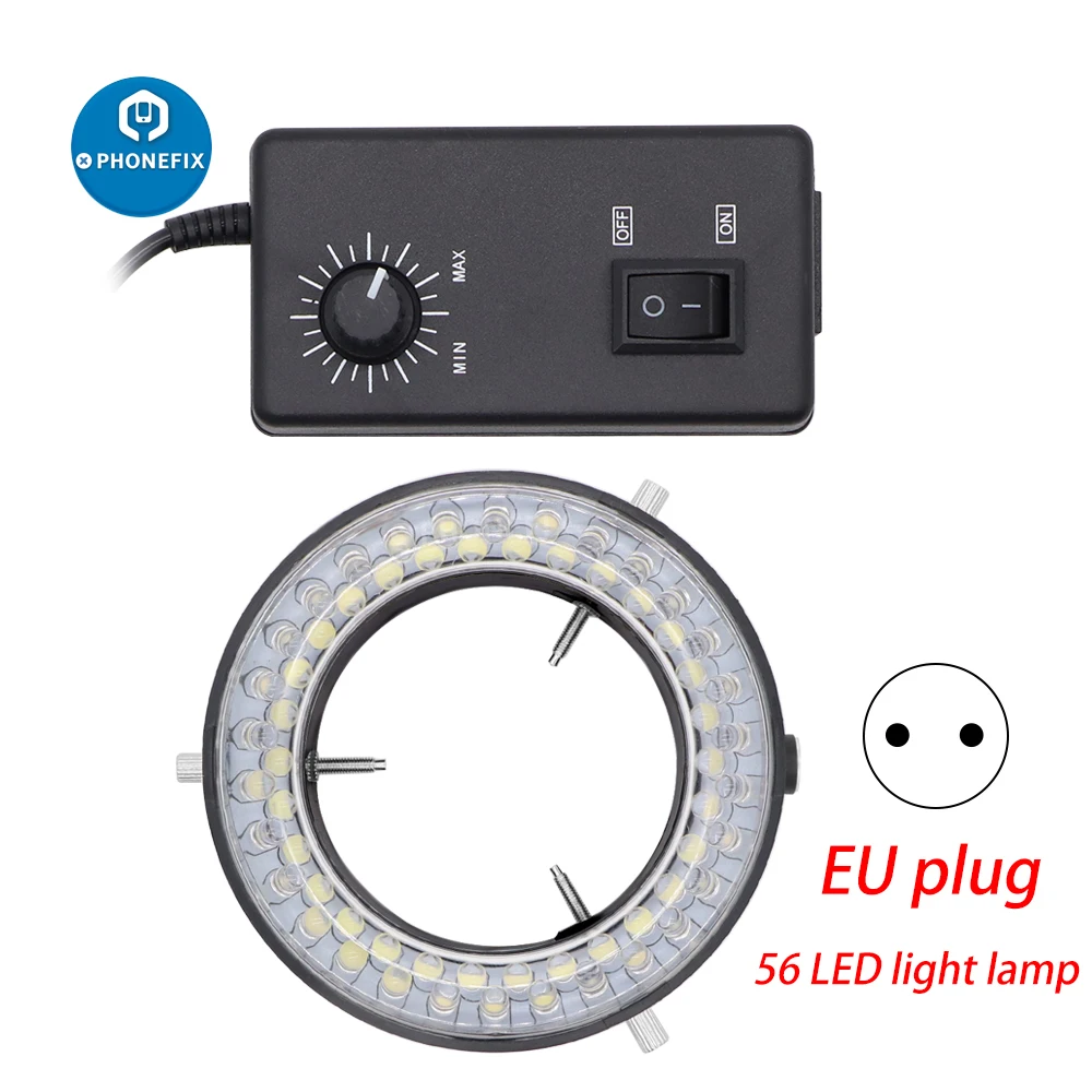 

Adjustable 144 56 LED Ring Lamp Digital Video Microscope Camera Light Lamp For Industrial Trinocular Stereo Microscope