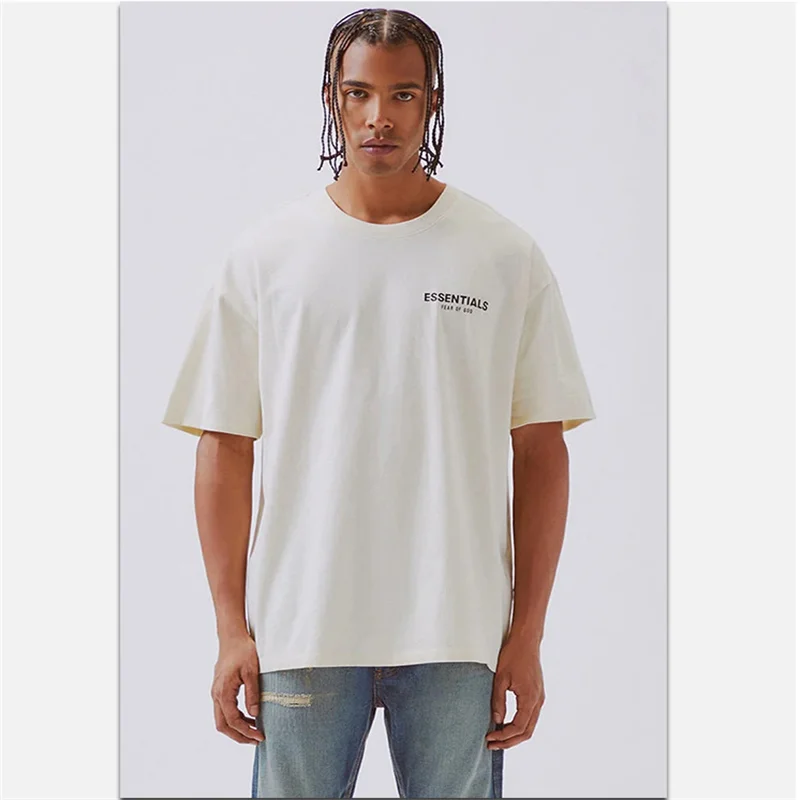 T-shirt trendy hip-hop fog essentials boxy t shirt men women casual high-quality essentials t-shirts top tee harajuku