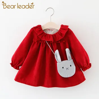 

Bear Leader Baby Girls Dresses with Bag 2pcs Clothes Sets Kids Clothes Baby Birthday Party Princess Dress Autumn Winter Clothes
