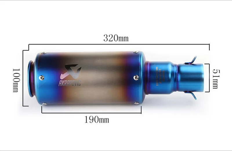 Глушитель выхлопной трубы moto rcycle Универсальный Escape de moto Akrapovic moto cicleta выхлопная труба для Honda Yamaha Kawasaki 51 мм на входе
