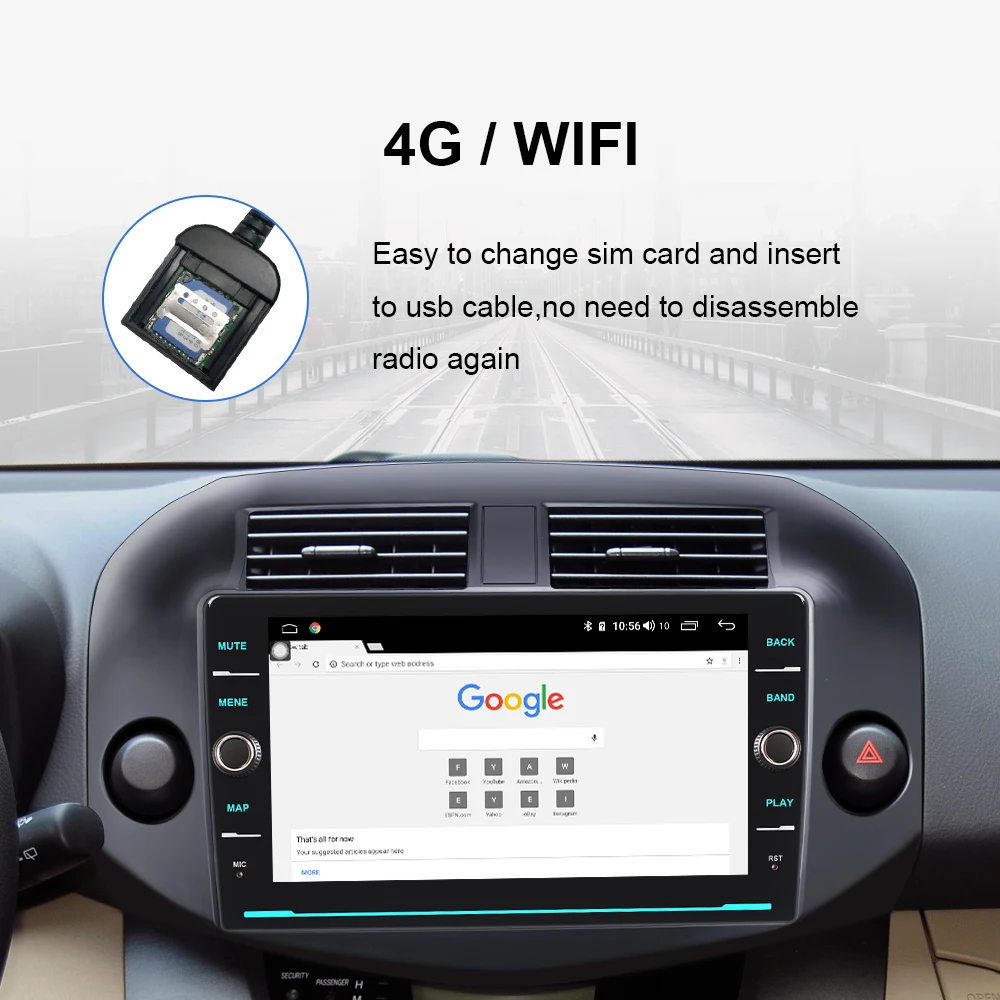 Автомобильный DVD gps мультимедийный плеер EBILAEN для Toyota RAV4 RAV 4 2007-2010 радио Кассетный плеер Android 8,1 навигационная лента видео