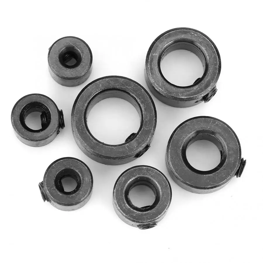 7pcs/set Drill Bit Tools 3~12mm Drill Depth Stop Collars Assortment Set with Hex Wrench Woodworking Tool