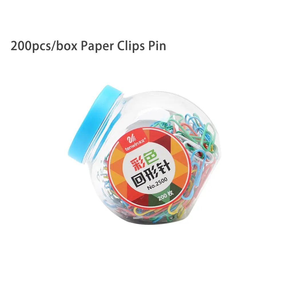

200PCS/Box Durable Metal Material Paper Clips Pin Anti-Rusted Bookmark Clip Office Shool Stationery Marking Clips