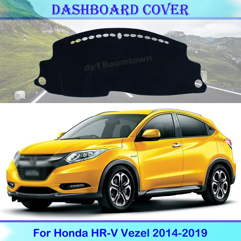 

Высококачественная защитная накладка на приборную панель автомобиля для Honda HR-V Vezel 2014-2019 HRV HR V аксессуары Нескользящие анти-УФ