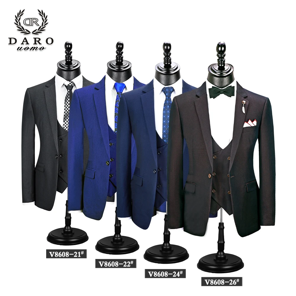 2023 New Men's Fashion Boutique Plaid Wedding Dress Suit Three-piece Male Formal Business Casual Suits DR8608 2