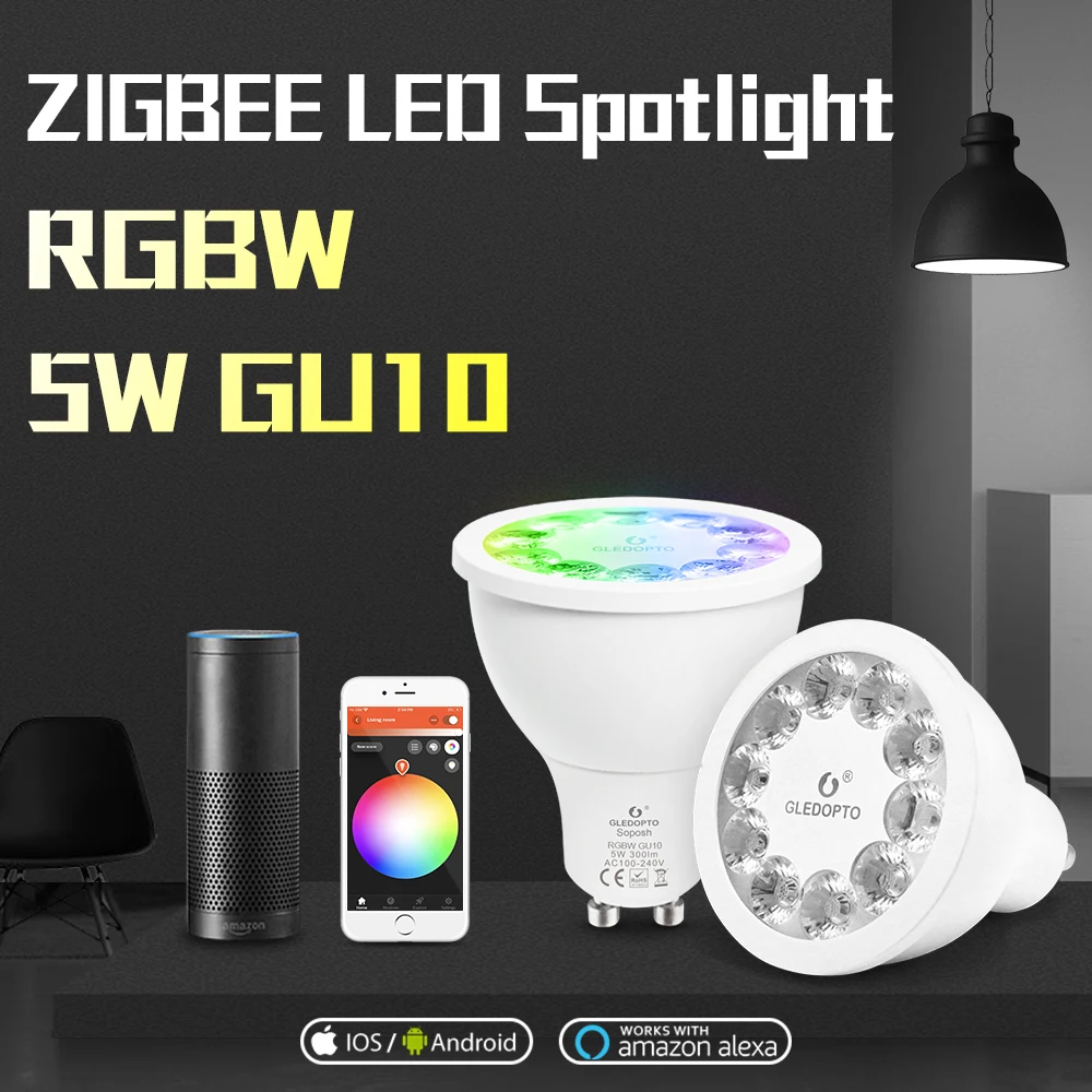 G светодиодный OPTO умный дом с технологией Zigbee RGB теплый белый светильник 5 Вт GU10