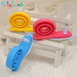 Bloc de sécurité en plastique en forme d'escargot pour porte d'armoire, verrouillage de porte coupe vent, Rotation à 360 degrés, carte pour enfant, 3 pièces/lot 