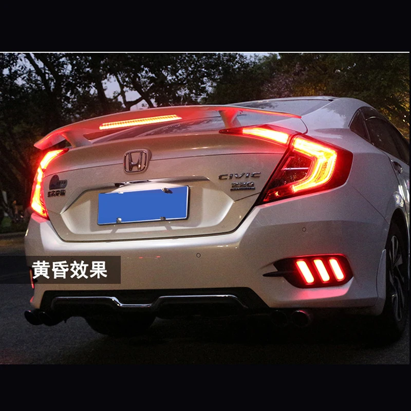 

For Honda Civic 10th Sedan 2016 2017 2018 2019 2020 2021 2022 Car Decoration ABS Plastic Paint Painting Color Rear Trunk Spoiler