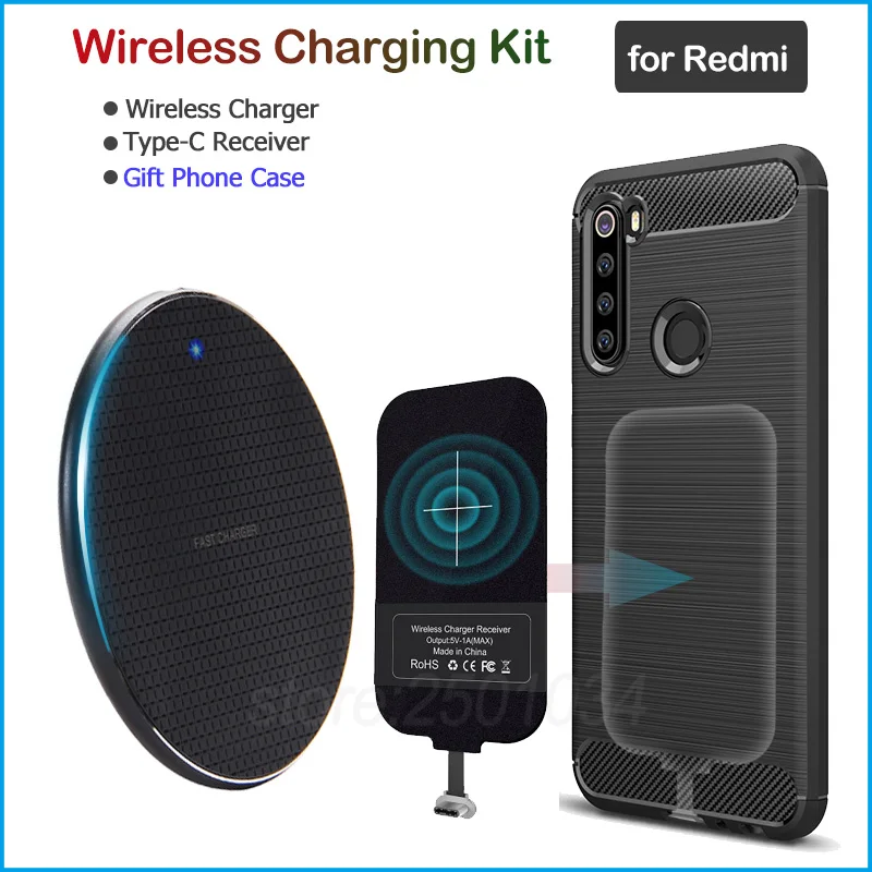 Wireless Charging For Xiaomi Redmi Note 7 Pro 8 9 9s 8t Redmi 8 8a K20 K30 Pro Qi Wireless Charger Usb Type C Receiver Gift Case Mobile Phone Chargers Aliexpress