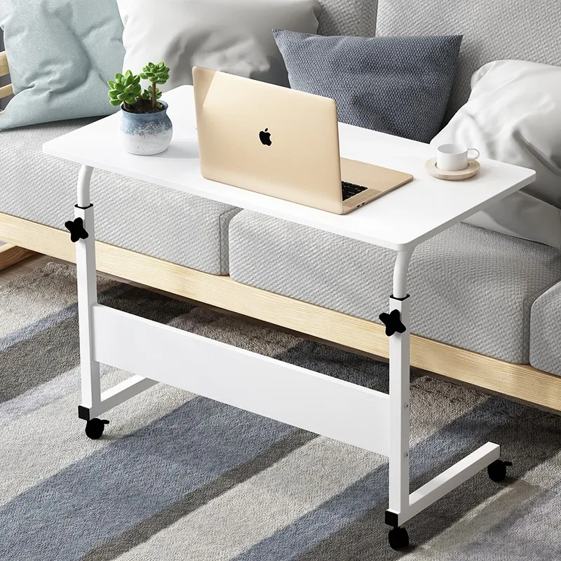 

Movable lifting book table writing simple belt wheel