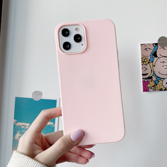 Color Phone Case For iphone 13 12 11 Pro XS Max XR X 8 7 6S 6 Plus SE 5 5S Silicone Cases Soft TPU Matte Back Cover