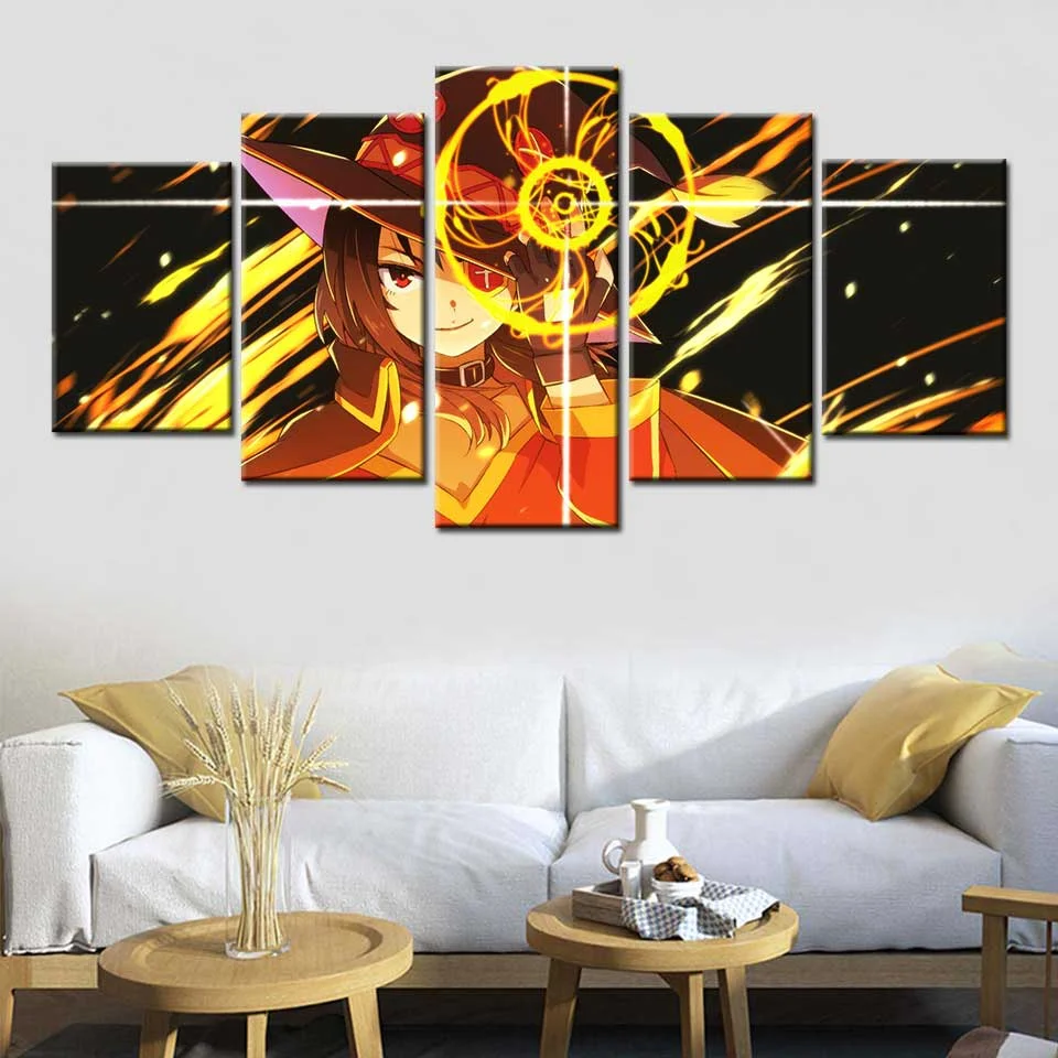 Настенная живопись на холсте Megumin милая девушка постер KonoSuba японское аниме модульные настенные картины для