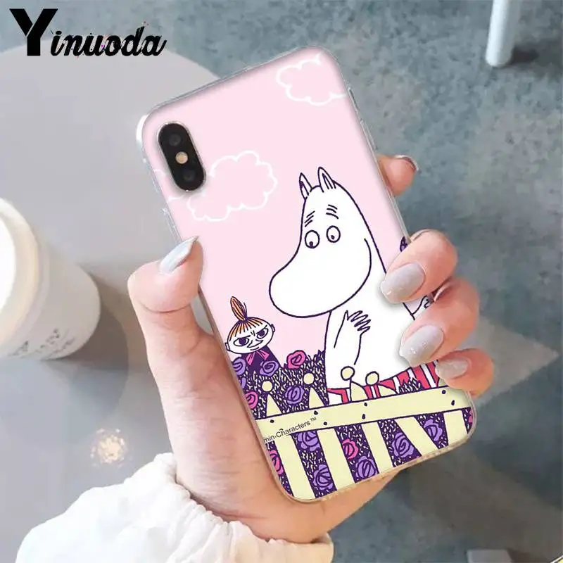 A16 Yinuoda Mumin модный мультяшный милый черный мягкий резиновый чехол для телефона для iPhone 8 7 6 6S Plus X XS MAX 5 5S SE XR 11 11pro 11promax - Color: A16