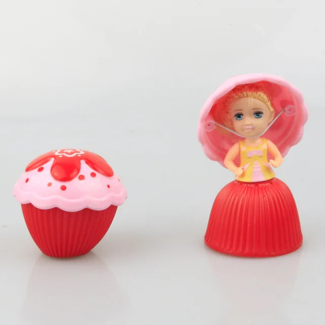 1 шт. кекс принцесса кукла Дети трансформируются ароматизированные красивые куклы с сюрпризом мультфильм Милая новинка подарок на день рождения для девочек NTY0009 - Цвет: Red