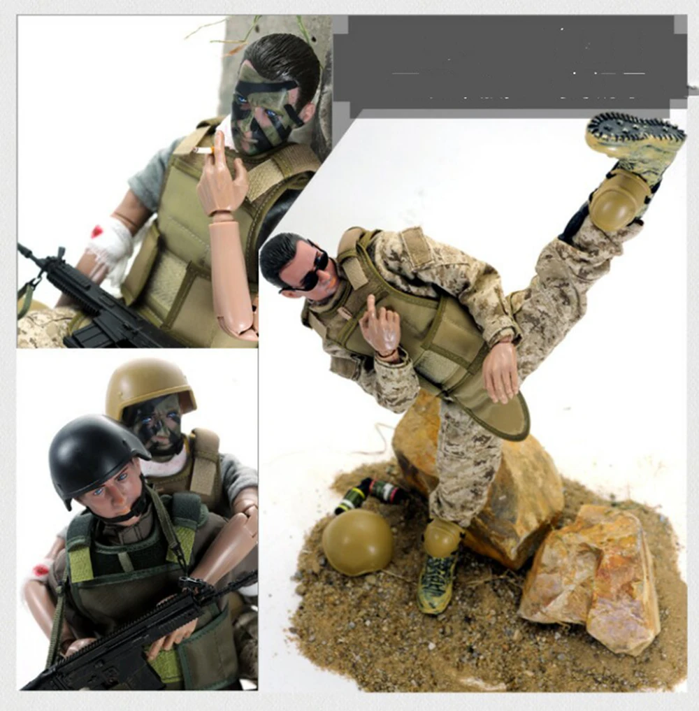 Figura de acción de soldado SWAT militar, conjunto completo de muñecos